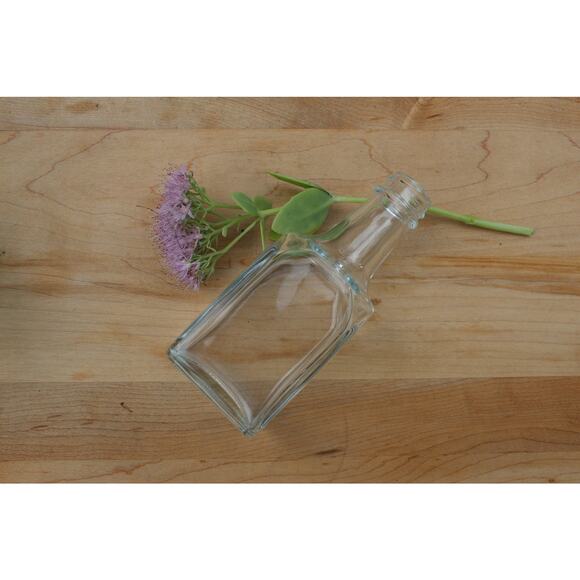 Simple Vintage Clear Glass Bottle / Flower Vase - Picture 1 of 7